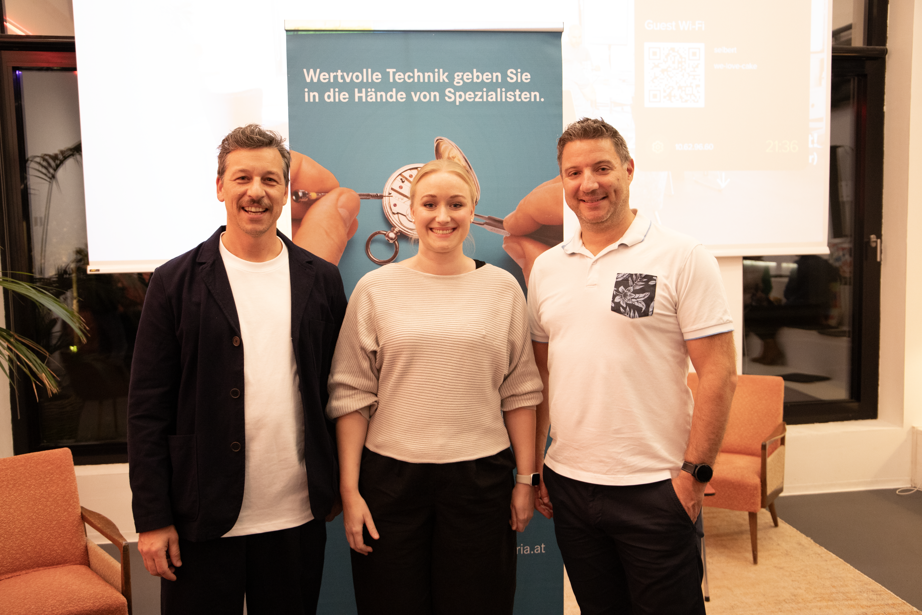 Vorstand Landesverband Vorarlberg 2025 v.l.n.r.: Fabien Fußenegger, Lea Anouk Sommer, Markus Österle