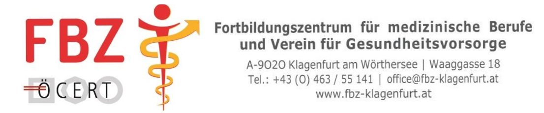 Logo: Fortbildungszentrum für medizinische Berufe und Verein für Gesundheitsvorsorge