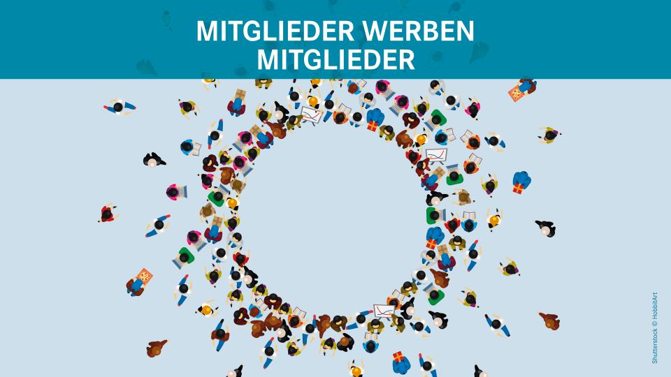 Mitglieder werben Mitglieder Sujet