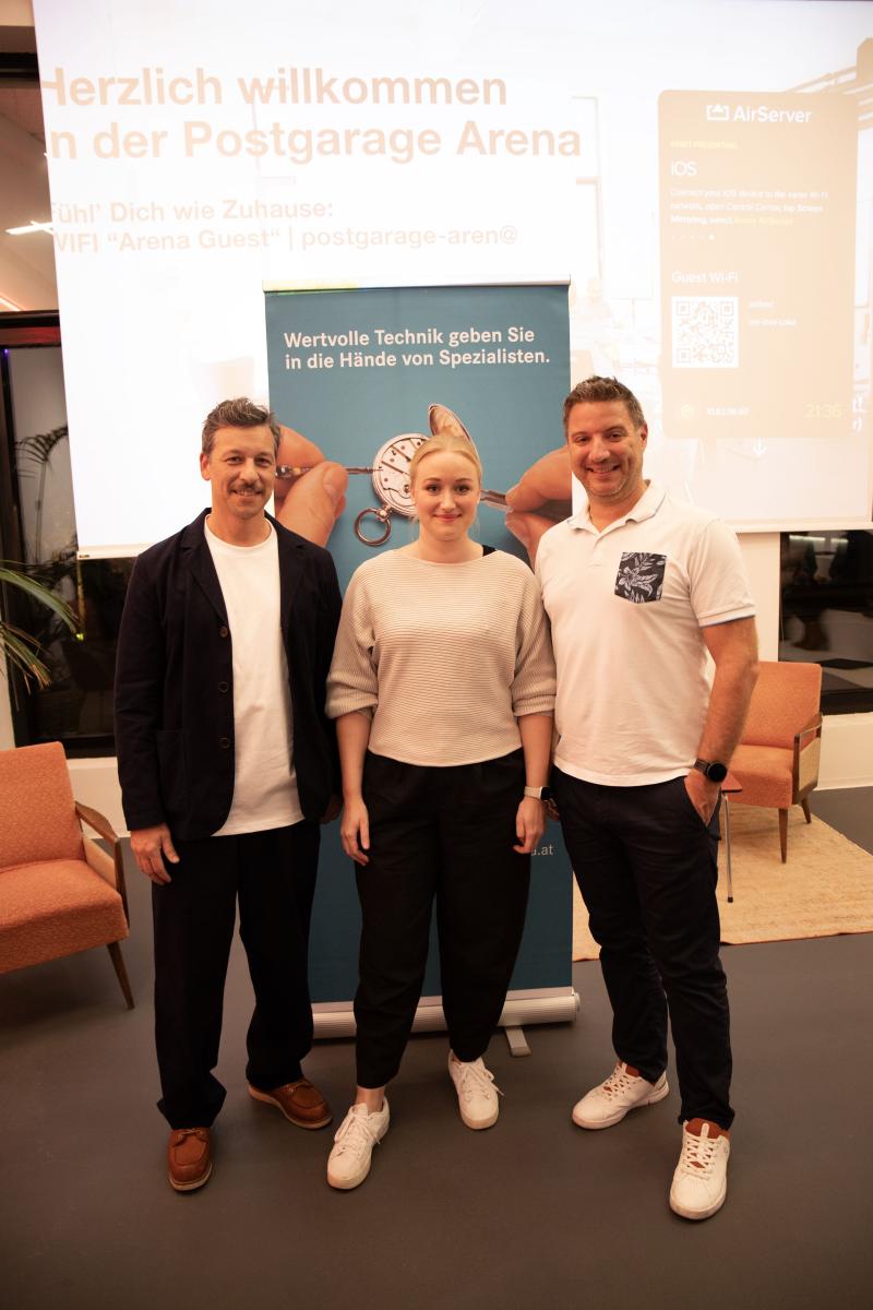 Vorstand Landesverband Vorarlberg 2025 v.l.n.r.: Fabien Fußenegger, Lea Anouk Sommer, Markus