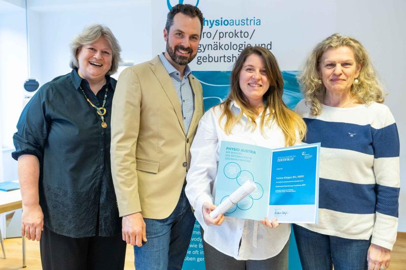 Zertifikatsverleihung Experienced Physiotherapy Practitioner (EPP) Fachbereich Gynäkologie, Urologie, Proktologie bei Physio Austria