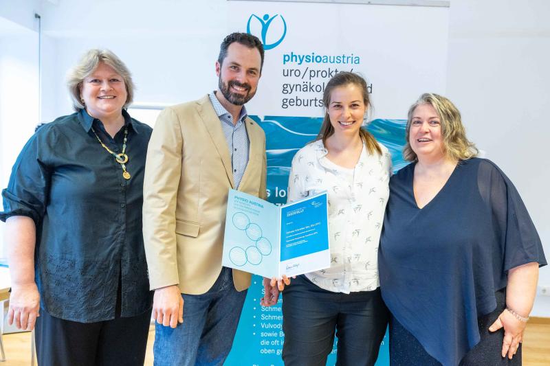 Zertifikatsverleihung Experienced Physiotherapy Practitioner (EPP) Fachbereich Gynäkologie, Urologie, Proktologie bei Physio Austria
