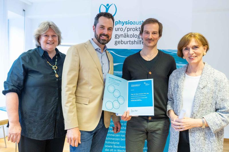 Zertifikatsverleihung Experienced Physiotherapy Practitioner (EPP) Fachbereich Gynäkologie, Urologie, Proktologie bei Physio Austria
