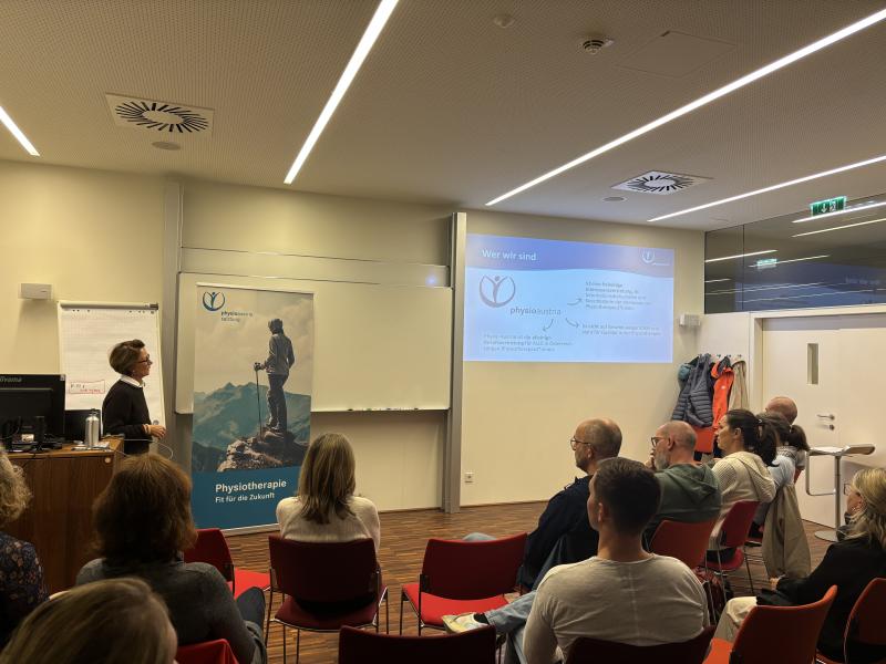 Präsidiumsmitglied Barbara Gödl-Purrer stellt Physio Austria vor