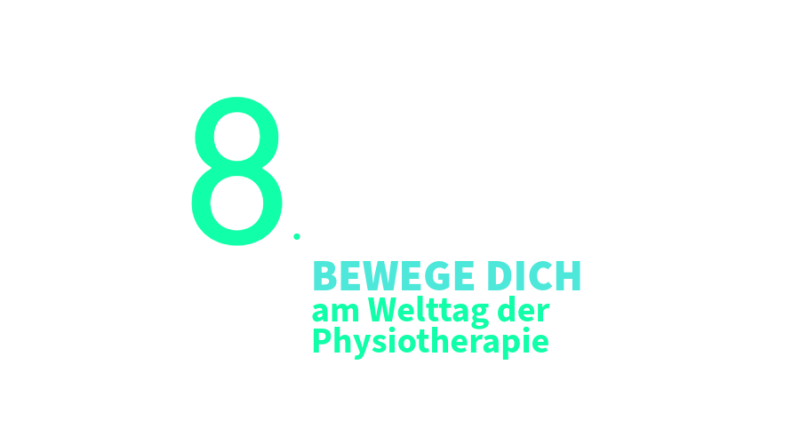 Plakette Welttag Physiotherapie - BEWEGE DICH 8 MINUTEN