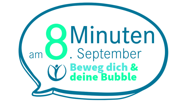 Plakette Welttag Physiotherapie - BEWEGE DICH & DEINE BUBBLE