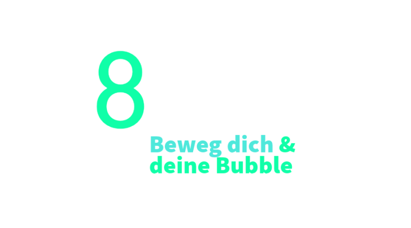 Plakette Welttag Physiotherapie - BEWEGE DICH & DEINE BUBBLE